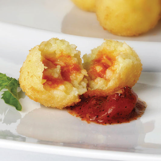 Risotto Balls with Tomato and Mozzarella